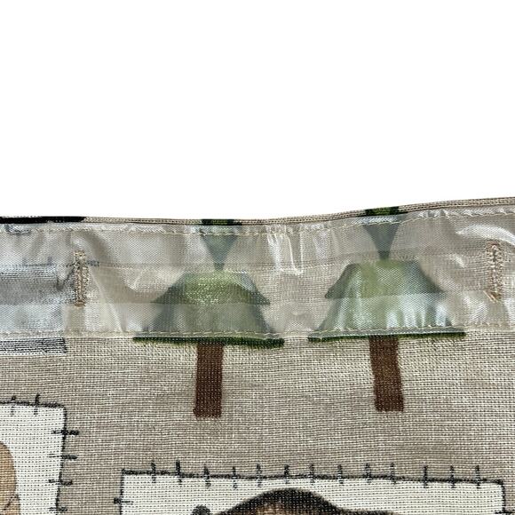 Shower Curtain Bacova Rustic Cabincore Cotton Unlined Lodge Fish Canoe 69L x 66W - Picture 8 of 10